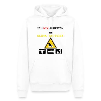 Klima Aktivist - Männer Premium Bio Hoodie - Weiß - Vorne - Nico (187cm)