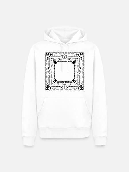 Bandana Schwarz - Männer Premium Bio Hoodie - Weiß