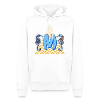 Hippocampe E 262 m - Sweat à capuche Premium bio Homme - blanc - Devant - Nico (187cm)