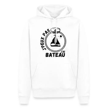 J'peux pas j'ai bateau - Sweat à capuche Premium bio Homme - blanc - Devant - Nico (187cm)