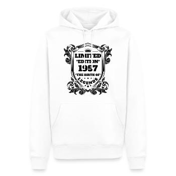 1957 - Männer Premium Bio Hoodie - Weiß - Vorne - Nico (187cm)