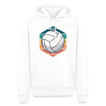Volleyball Beach Volleyball Rétro - Sweat à capuche Premium bio Homme - blanc - Devant - Nico (187cm)