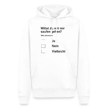 Saufen Party Mallorca Malle Geschenk Geschenkidee - Männer Premium Bio Hoodie - Weiß - Vorne - Nico (187cm)