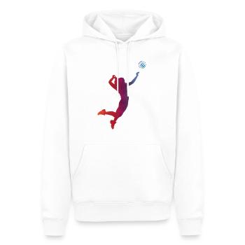 Volleyball female silhouette - Männer Premium Bio Hoodie - Weiß - Vorne - Nico (187cm)