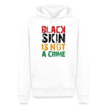 Black skin is not a crime - Männer Premium Bio Hoodie - Weiß - Vorne - Nico (187cm)
