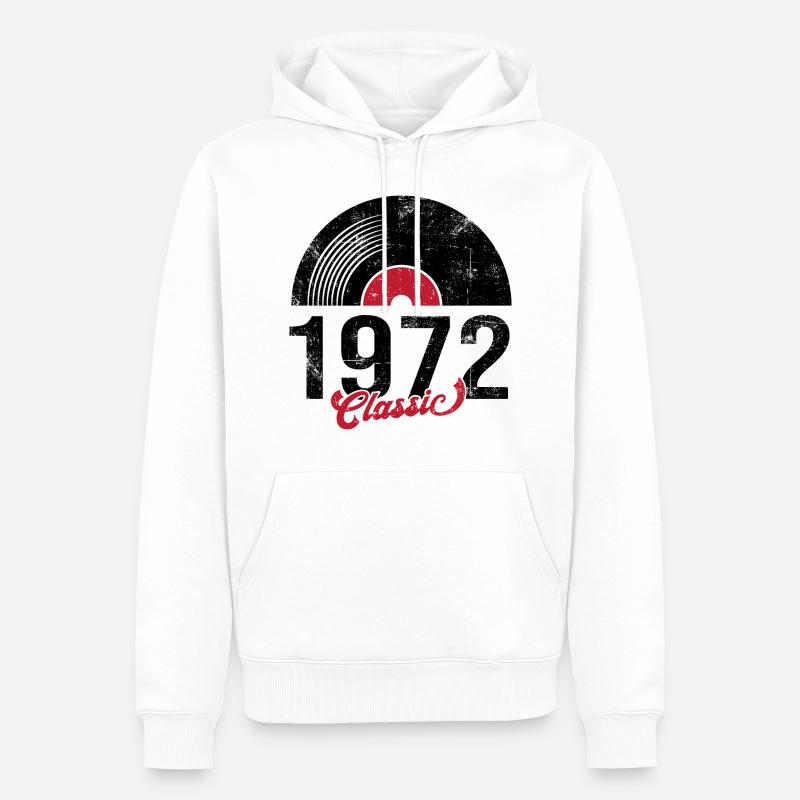 Millésime 1972 - Sweat à capuche Premium bio Homme - blanc