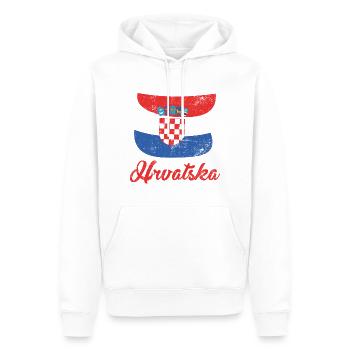 Hrvatska - Männer Premium Bio Hoodie - Weiß - Vorne - Nico (187cm)