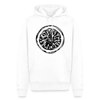 Citron – tranche de citron - Sweat à capuche Premium bio Homme - blanc - Devant - Nico (187cm)