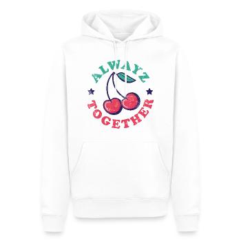Alwayz ensemble cerise - Sweat à capuche Premium bio Homme - blanc - Devant - Nico (187cm)
