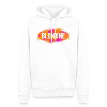 Blonde Splash - Sweat à capuche Premium bio Homme - blanc - Devant - Nico (187cm)
