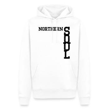 Northern Soul Vintage - Männer Premium Bio Hoodie - Weiß - Vorne - Nico (187cm)