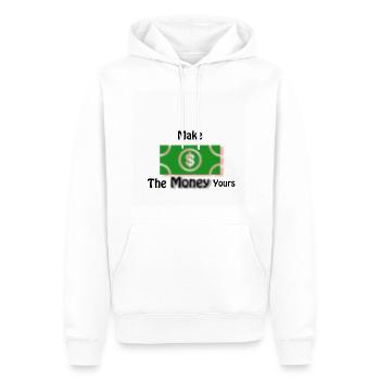 The Money is yours - Männer Premium Bio Hoodie - Weiß - Vorne - Nico (187cm)