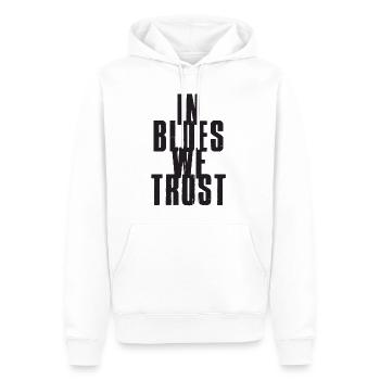 Dans Blues we Trust - Sweat à capuche Premium bio Homme - blanc - Devant - Nico (187cm)