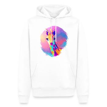 Giraffe Tier Aquarell Zeichnung - Männer Premium Bio Hoodie - Weiß - Vorne - Nico (187cm)