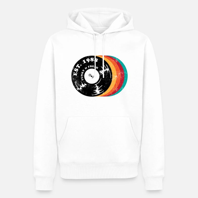 Millésime 1988 - Sweat à capuche Premium bio Homme - blanc