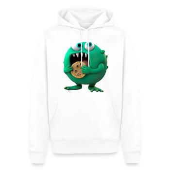 cute alien cookies monster - Sweat à capuche Premium bio Homme - blanc - Devant - Nico (187cm)