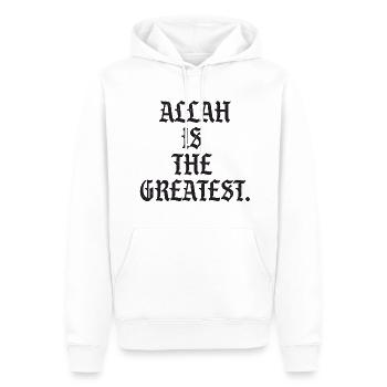 Allah est le plus grand - Sweat à capuche Premium bio Homme - blanc - Devant - Nico (187cm)