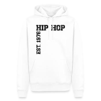 Hip Hop Est. 1976 - Männer Premium Bio Hoodie - Weiß - Vorne - Nico (187cm)