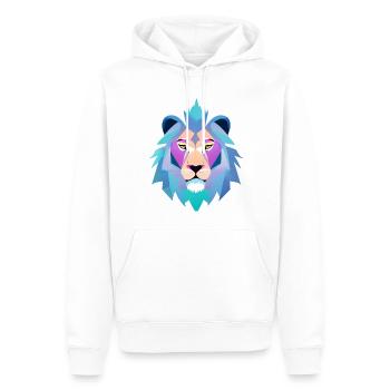 Peinture à l’aquarelle du Roi Lion - Sweat à capuche Premium bio Homme - blanc - Devant - Nico (187cm)