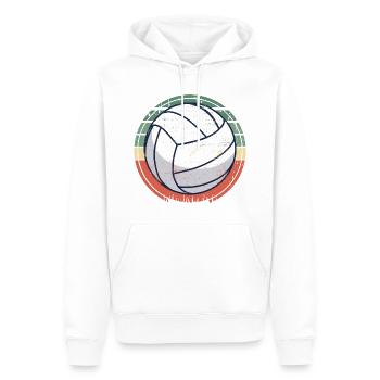 Volleyball Beachvolleyball Retro - Männer Premium Bio Hoodie - Weiß - Vorne - Nico (187cm)