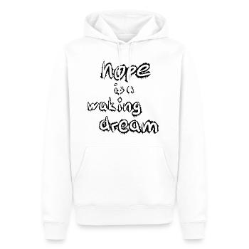 Hope Hope Dream Dream Saying Spray Dream - Men’s Premium Organic Hoodie - white - Front - Nico (187cm)
