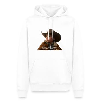 Cowboy - Sweat à capuche Premium bio Homme - blanc - Devant - Nico (187cm)
