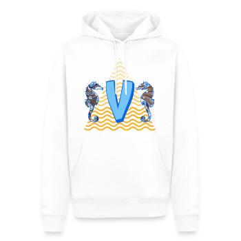 Seahorse E 262 V - Sweat à capuche Premium bio Homme - blanc - Devant - Nico (187cm)