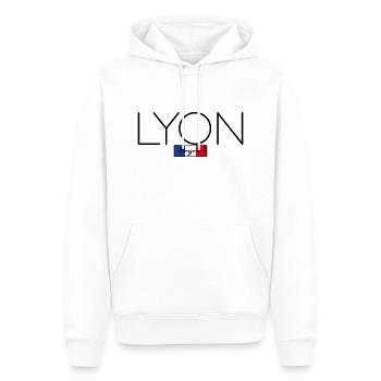 LYON FRANKREICH URLAUB SOMMER PARTY (b) - Männer Premium Bio Hoodie - Weiß - Vorne - Nico (187cm)
