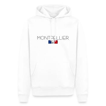 MONTPELLIER FRANKREICH URLAUB SOMMER PARTY (b) - Männer Premium Bio Hoodie - Weiß - Vorne - Nico (187cm)