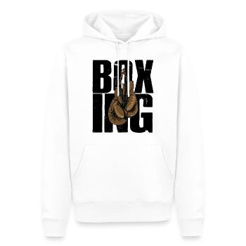 Boxen Boxing Vintage - Sweat à capuche Premium bio Homme - blanc - Devant - Nico (187cm)
