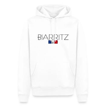 BIARRITZ FRANKREICH URLAUB SOMMER PARTY (b) - Männer Premium Bio Hoodie - Weiß - Vorne - Nico (187cm)