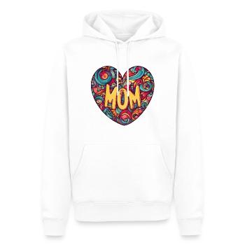 Muttertags Herz abstrakt - Männer Premium Bio Hoodie - Weiß - Vorne - Nico (187cm)