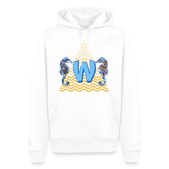 Seahorse E 262 W - Sweat à capuche Premium bio Homme - blanc - Devant - Nico (187cm)