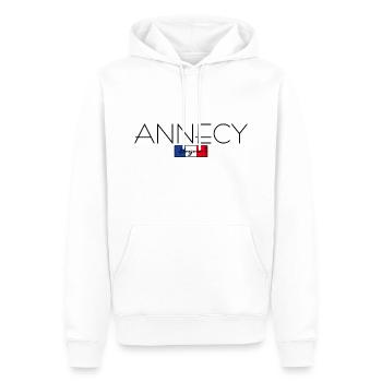 ANNECY FRANKREICH URLAUB SOMMER PARTY (b) - Männer Premium Bio Hoodie - Weiß - Vorne - Nico (187cm)