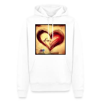 L’amour est si doux! Amour Mignon coeur Kunst Art - Sweat à capuche Premium bio Homme - blanc - Devant - Nico (187cm)