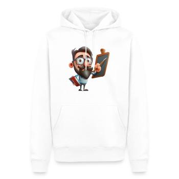 Façonner l’avenir - Sweat à capuche Premium bio Homme - blanc - Devant - Nico (187cm)