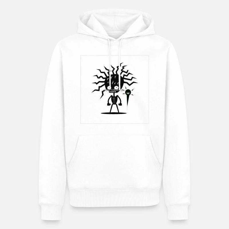 Intelligence augmentée - Sweat à capuche Premium bio Homme - blanc