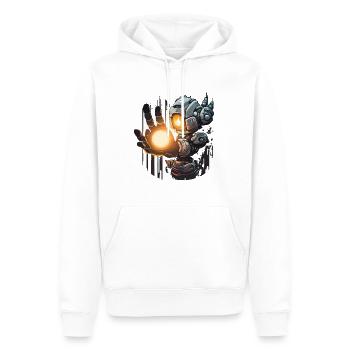 Transhumanismus und Technologie - Männer Premium Bio Hoodie - Weiß - Vorne - Nico (187cm)