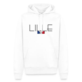 LILLE FRANKREICH URLAUB SOMMER PARTY (b) - Männer Premium Bio Hoodie - Weiß - Vorne - Nico (187cm)