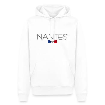 NANTES FRANKREICH URLAUB SOMMER PARTY (b) - Männer Premium Bio Hoodie - Weiß - Vorne - Nico (187cm)