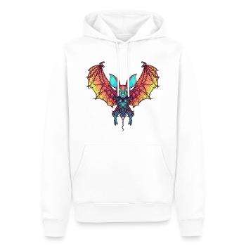 Crazy Bat - Men’s Premium Organic Hoodie - white - Front - Nico (187cm)