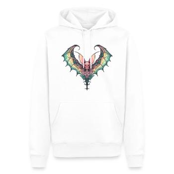 Creepy bat - Men’s Premium Organic Hoodie - white - Front - Nico (187cm)