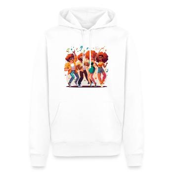 Disco Night - Men’s Premium Organic Hoodie - white - Front - Nico (187cm)