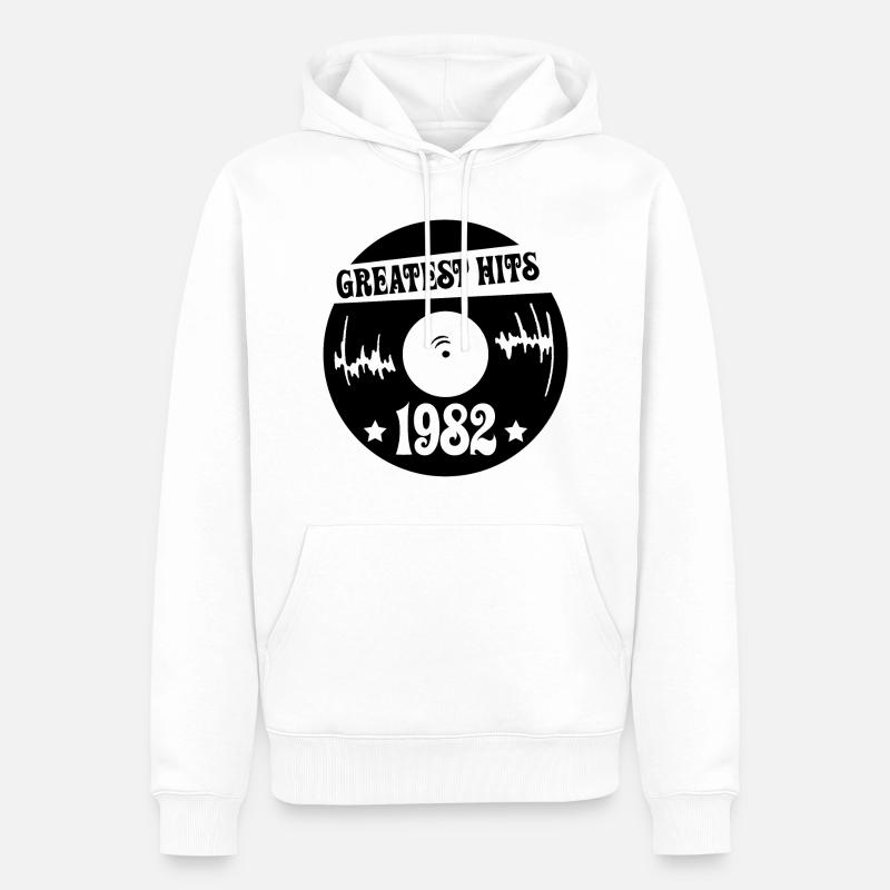 Millésime 1982 - Sweat à capuche Premium bio Homme - blanc