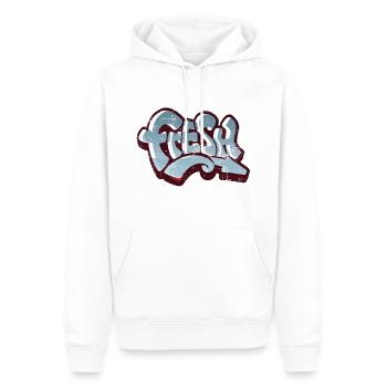 Fresh Graffiti Vintage - Sweat à capuche Premium bio Homme - blanc - Devant - Nico (187cm)