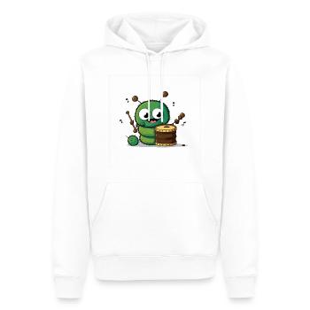 Rockin-Raupe - Männer Premium Bio Hoodie - Weiß - Vorne - Nico (187cm)