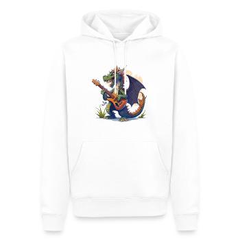 Schaukelnder Drache - Männer Premium Bio Hoodie - Weiß - Vorne - Nico (187cm)