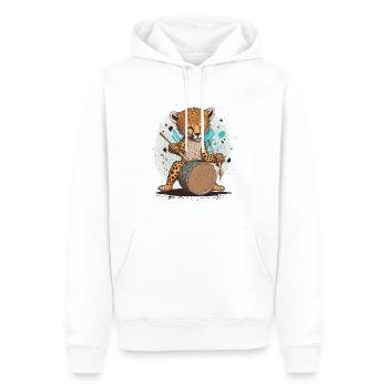Rhythmic Cheetah - Men’s Premium Organic Hoodie - white - Front - Nico (187cm)