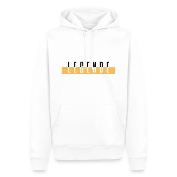 légende - Sweat à capuche Premium bio Homme - blanc - Devant - Nico (187cm)