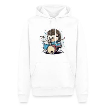 Rockin Igel - Männer Premium Bio Hoodie - Weiß - Vorne - Nico (187cm)